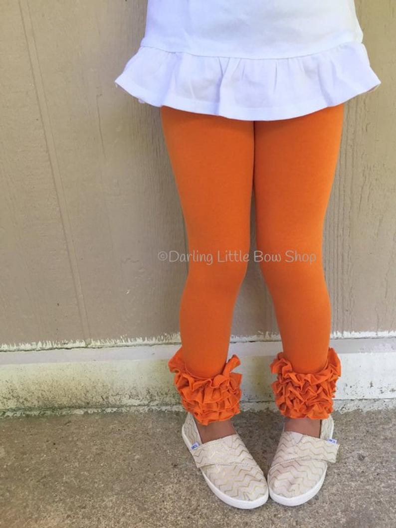 Pumpkin Orange Icing Ruffle Leggings,Baby leggings, Pumpkin Leggings f –  Let's Celebrate Boutique