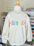 Cream Candy Hearts Sweatshirt