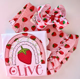 Strawberry Hairbow 6” - Darling Little Bow Shop