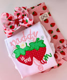 Strawberry Hairbow 6” - Darling Little Bow Shop