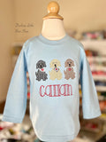 Puppy Love Valentine blue Shirt for boys