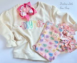 Cream Candy Hearts Sweatshirt