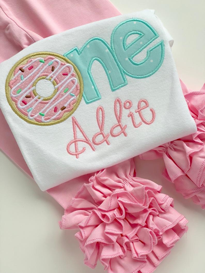 Donut birthday shirt for 2024 girl