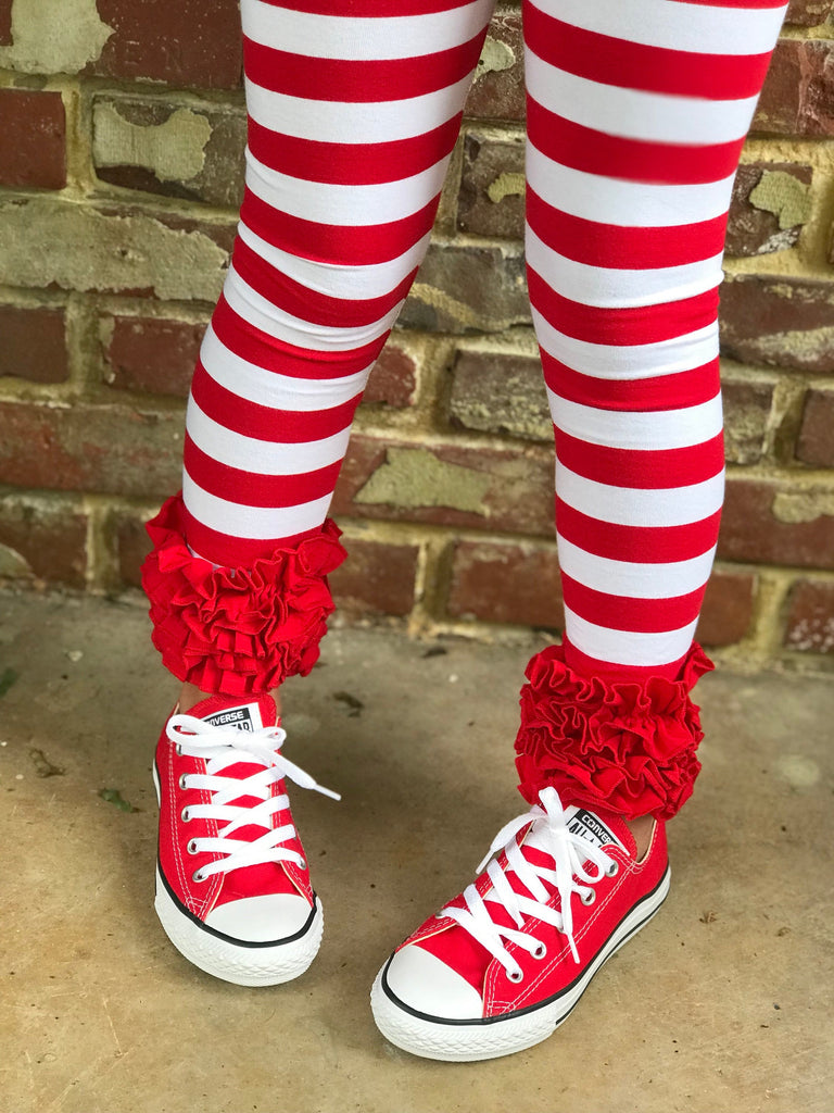Red & White Christmas Stripe Knit Tights for Baby, Toddler and Girls –  Little Stocking Company