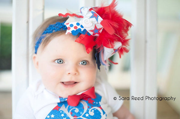 4th of store july baby bow