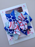 Baseball bow for girls - baseball theme in your team colors - Darling Little Bow Shop