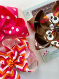 Thanksgiving Sass Hairbow Set LIMITED and READY TO SHIP - Darling Little Bow Shop