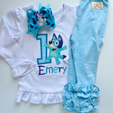 Bluey Birthday Shirt or bodysuit for girls - Darling Little Bow Shop