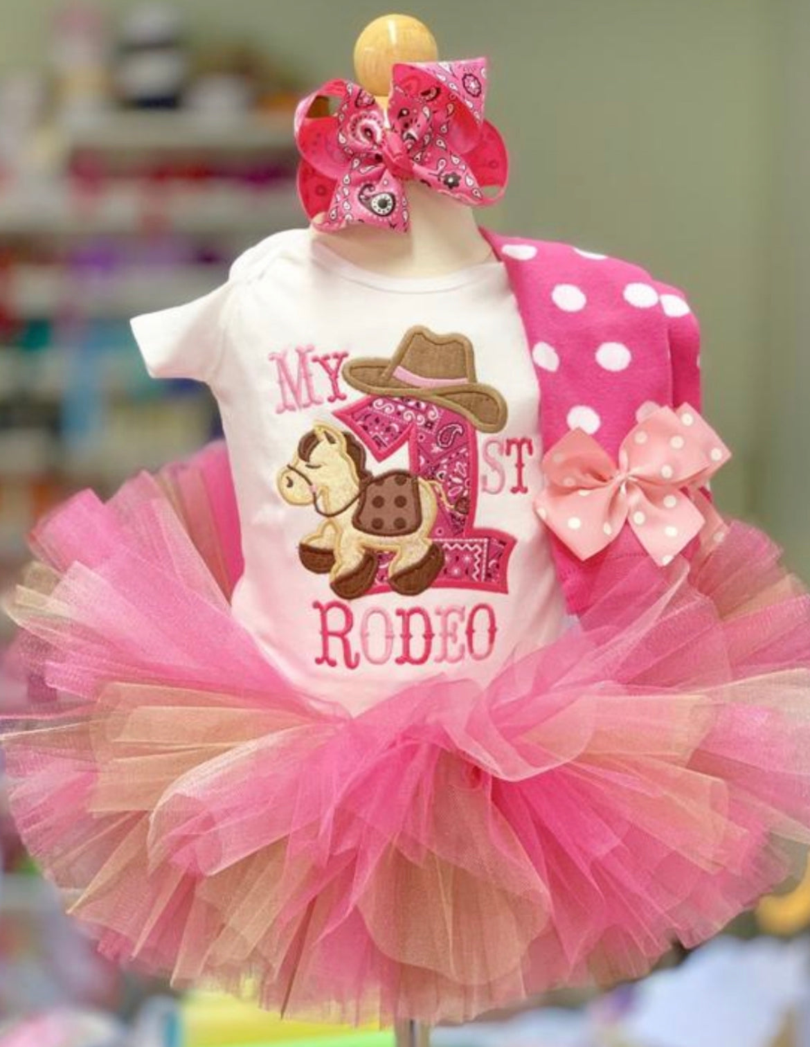 Darling Little Bow Shop My First Rodeo 1st Birthday Tutu Outfit 9 Month Carter Brand Short Sleeve