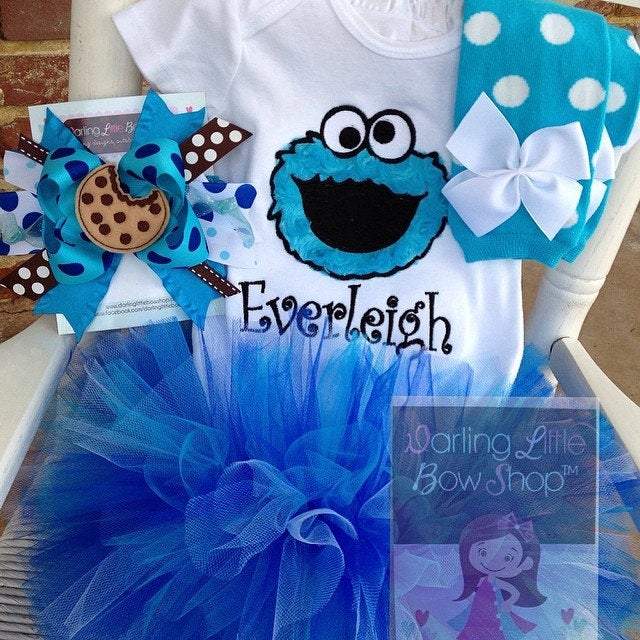 Cookie monster birthday outfit sale