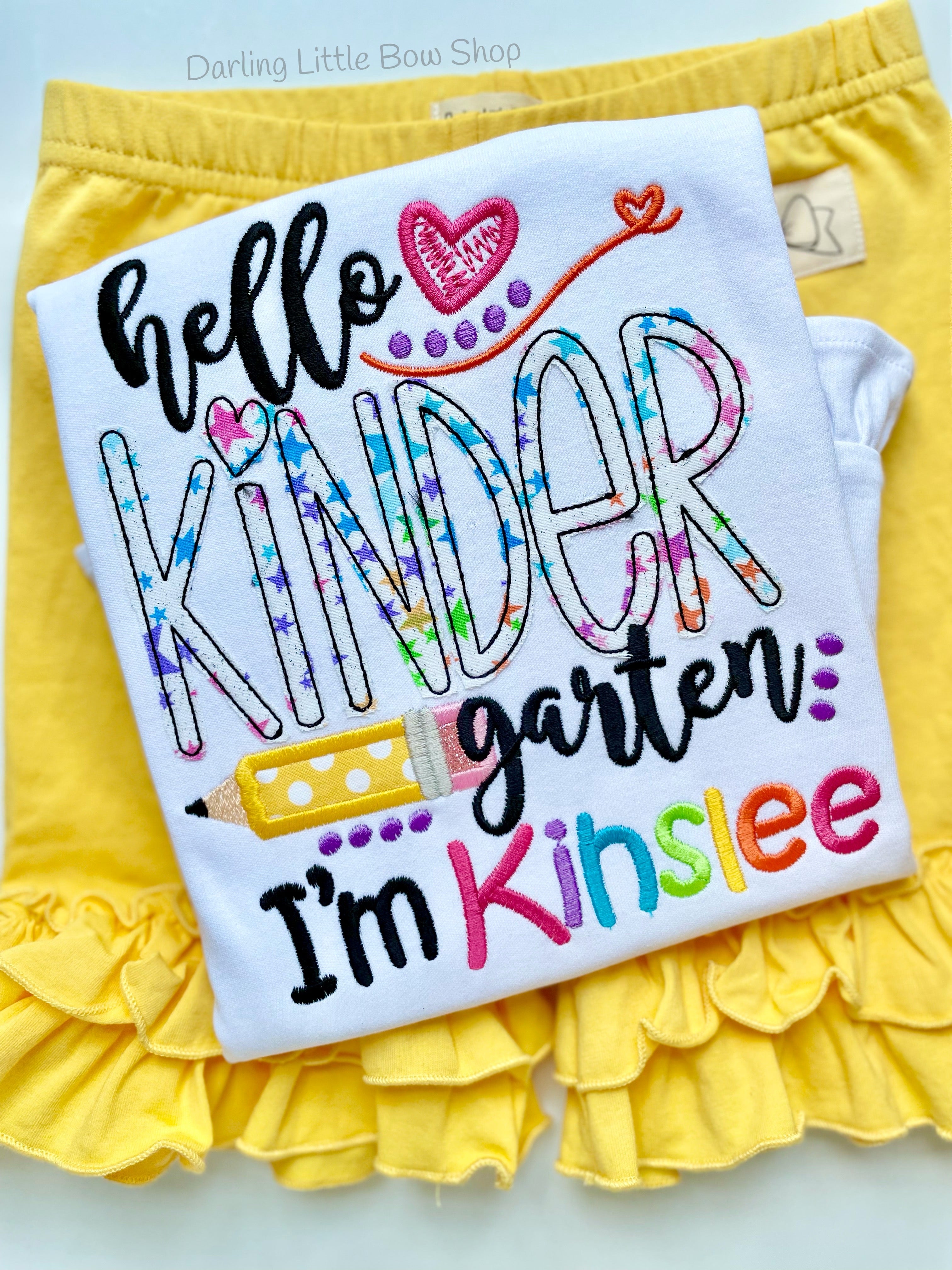 first day of kindergarten shirt