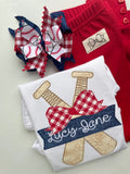 Baseball bow for girls - baseball theme in your team colors - Darling Little Bow Shop