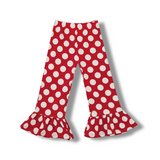 Red Polka Dot Ruffle Pants - Darling Little Bow Shop