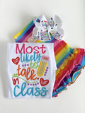 Girls School Shirt - Most Likely to Talk in Class - Darling Little Bow Shop